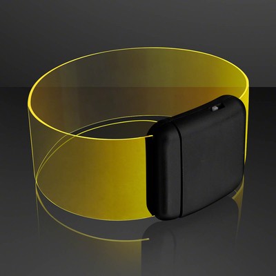 Cosmic Yellow LED Magnetic Clasp Bracelets - BLANK