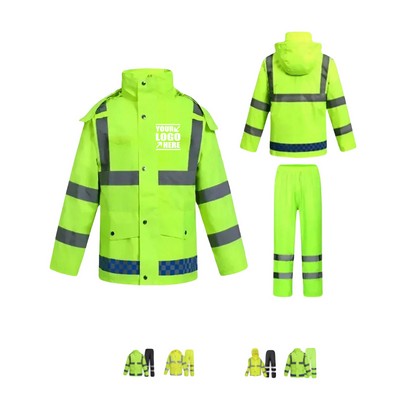 Waterproof Reflective Raincoat Suit