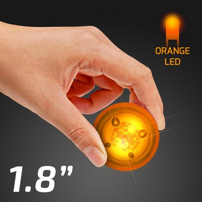 1.8" Blinky Orange Rubber Bounce Ball, Impact Activated LED - BLANK