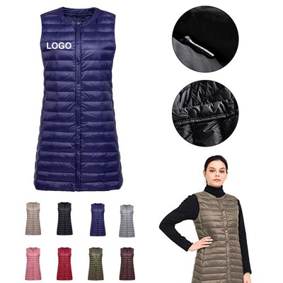 Women's Mid-Long Down Vest