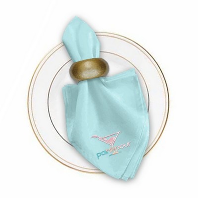 PolyPoplin™ Napkin w/Embroidery Logo (17''x17'')