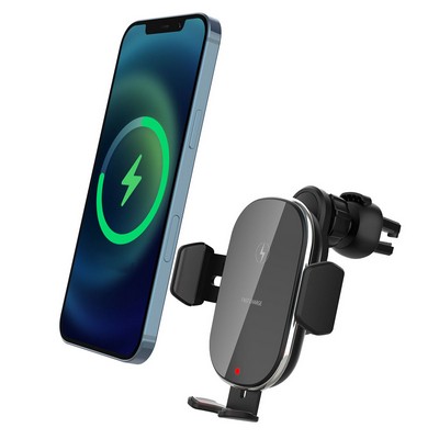 15W Fast Auto Sensing Car Wireless Charger Phone Mount With Air Vent Adjustable Holder In Mirror