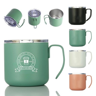 12 Oz. Stainless Steel Insulated Coffee Mug w/Lid