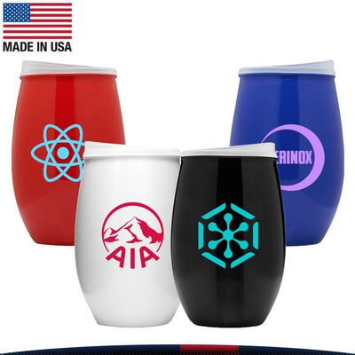 16 Oz. Tumbler Stemless Wine Glass With Lid