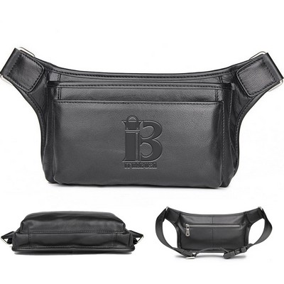 Leather Wearable Chest Bag for man