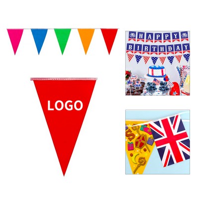 Festive Bunting Flags, 5.51x8.27" / 7.87x11.81", Customizable Triangular Pennants for Decor"