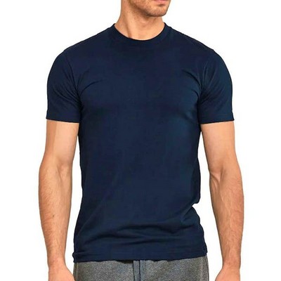 Men's Crew Neck T-Shirts - Navy, 3X, Heavyweight (Case of 10)