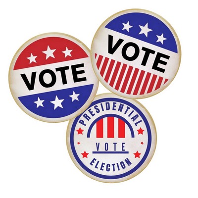 3.5" Election Round Logo Sugar Cookies