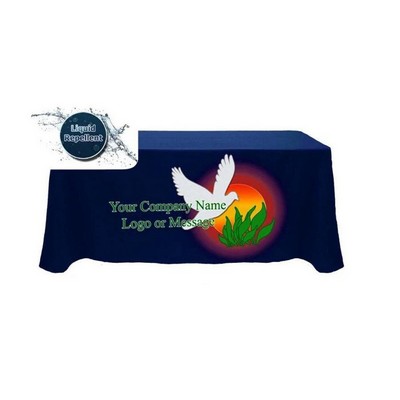5' Custom Printed Liquid Repellent Table Throw - All Over Print