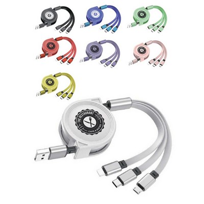 3-in-1 Retractable Cable for iPhone and Samsung