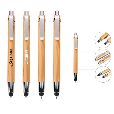 Natural Wood Touch-screen Ballpoint Pen For Both Purposes