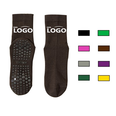 90% Cotton Non-Slip Silicone Indoor Pilates Ballet Yoga Mid-Tube Socks