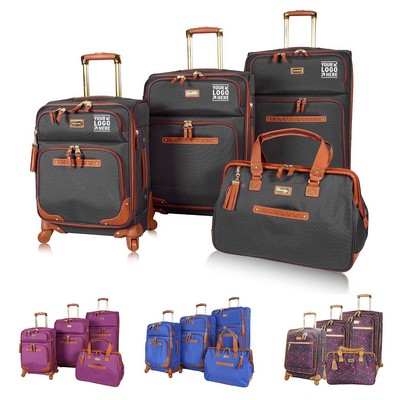 24" Softside Expandable Lightweight Travel Suitcase Set with 360 Spinner Wheels