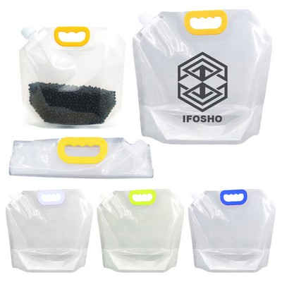 1.3 Gallons Clear Collapsible Water Container Bag