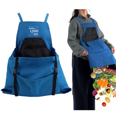 Outdoor Harvesting Apron with Large Pockets and Quick Release