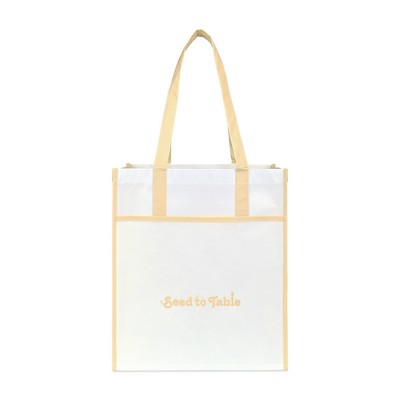 Harlow Laminated Recycled Shopper - Oatmeal