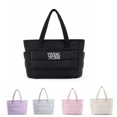 15.6" Padded Laptop Sleeve Puffy Tote Bag