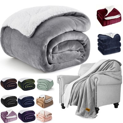 50 x 60" Lambswool-Like Sherpad Blanket