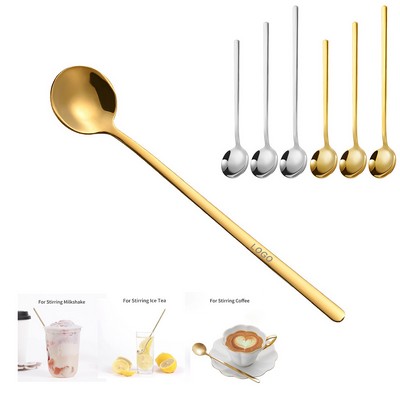 6.70" Stainless Steel Long Handle Coffee Stirring Spoons