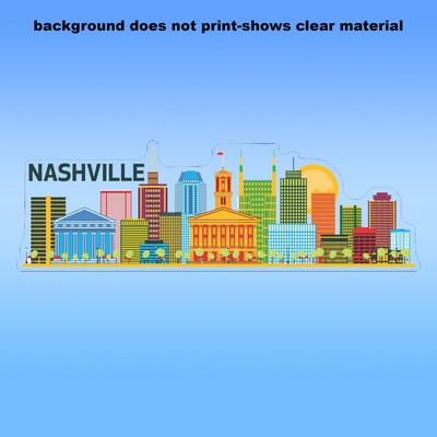 Clear Removable Glass Decals (4"X9.5") - Removeable. Repositionable. Custom Shape