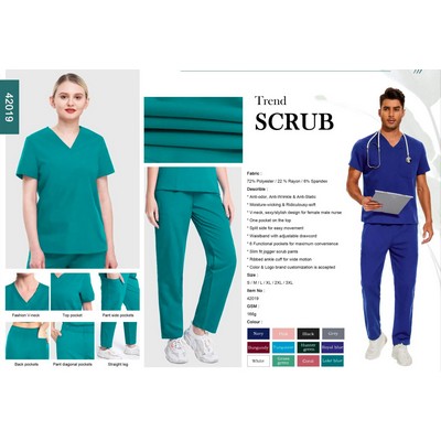 Scrub Top w/V-Neck