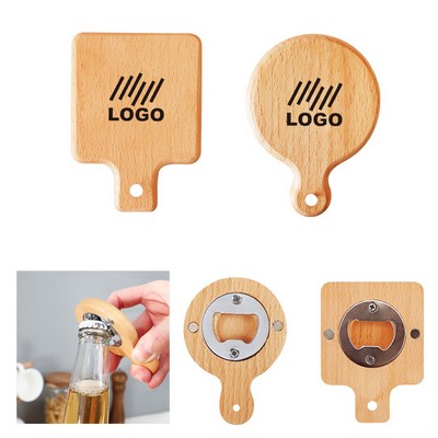 Wooden Bottle Opener & Magnets Memo Holder