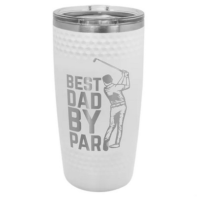20 Oz. Polar Camel™ White Golf Tumbler w/Dimples And Slide