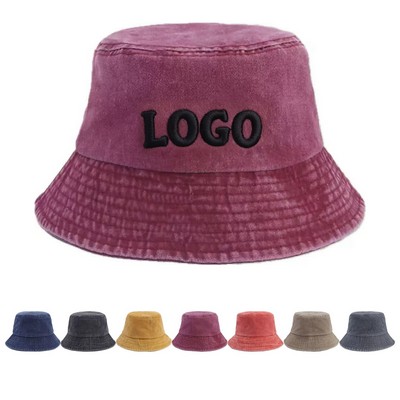 Washed Cotton Bucket Hat