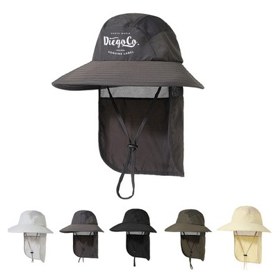 Quick Drying Bucket Hat with Neck Flap