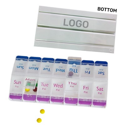 14 Compartment Portable Sealed Pill Organizer