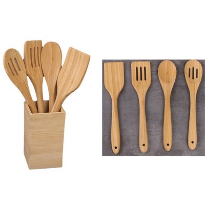 Organic Bamboo Cooking Utensils Set