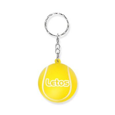 1 1/2" Tennis Ball Stress Reliever Key Chain