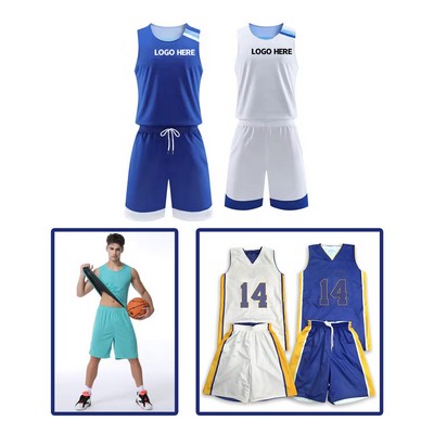 Reversible Customizable Polyester Basketball Uniform Set(XS-YXL)