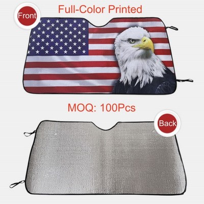 Full-color Printed Fold Mylar Car Sun Shade