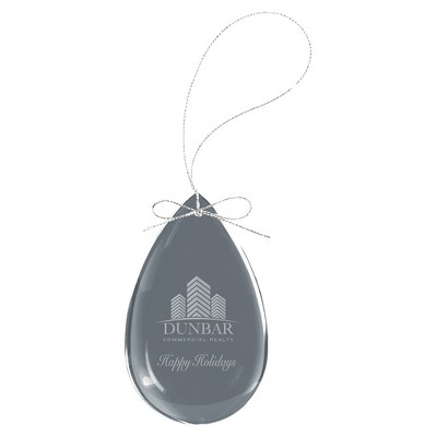 3" Crystal Teardrop Ornament