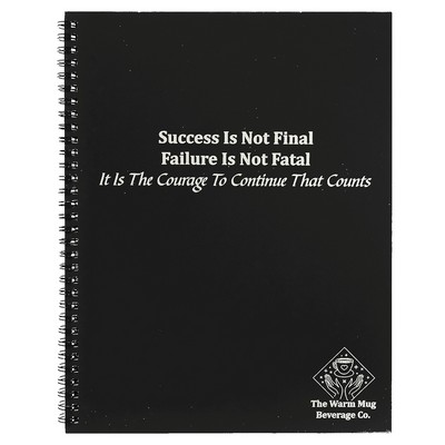 8.5" x 11" Black LazerBurst Spiral Notebook
