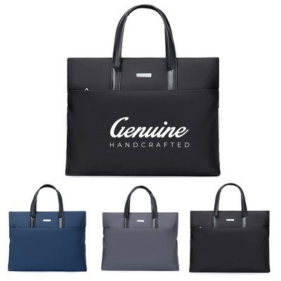 14 Inch Leather Computer Tote Bag