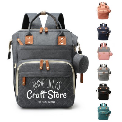 Diaper Backpack with USB Charging Port