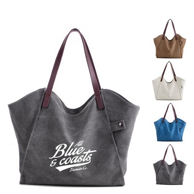 Casual Canvas Work Tote Bag