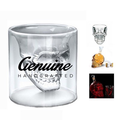 8oz Skull Whiskey Glass