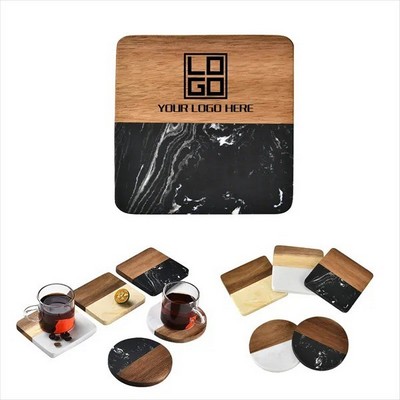 Marble and Wooden coaster MOQ20pcs