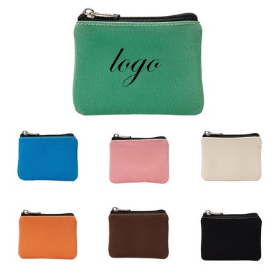 Canvas Simple Zipper Coin Purse