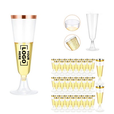 Elegant Disposable Transparent Plastic Champagne Flutes