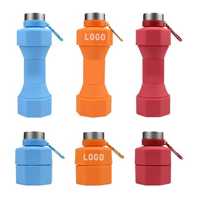 Collapsible Dumbbell-Shaped Water Bottle