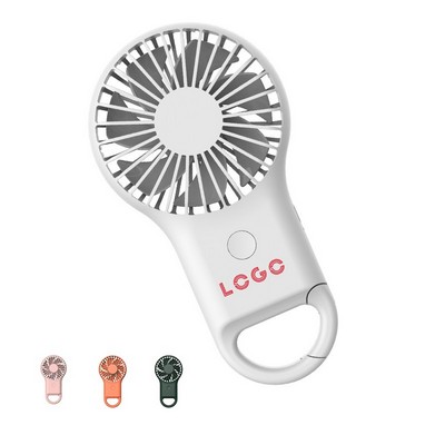 Rechargeable RGB Handheld Fan With Carabiner