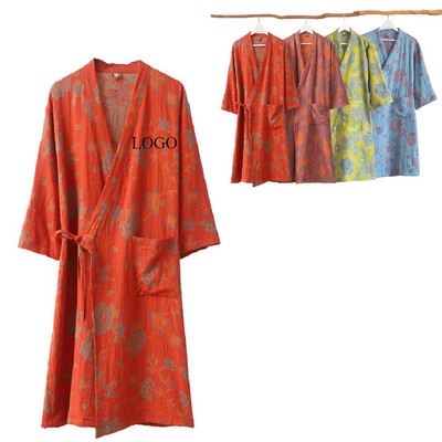 Chinese Style Cotton Bathrobe
