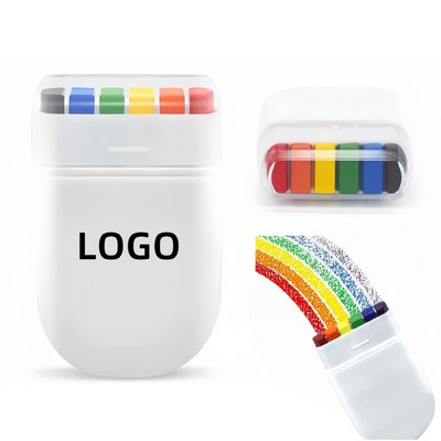 6 Color Rainbow Crayon For Face Body