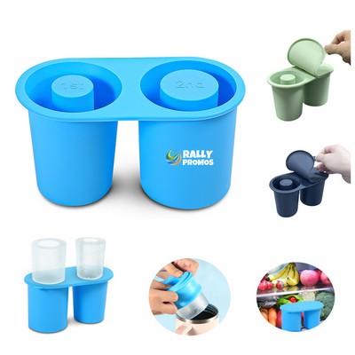 Silicone Ice Tray Cylinder Ice Mold With Lid