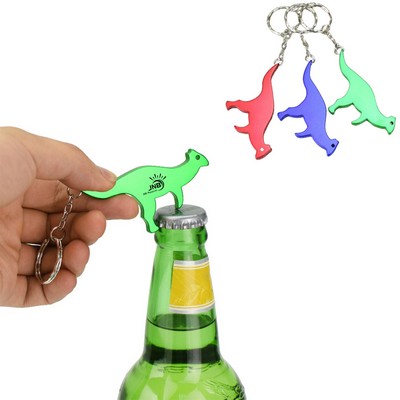 Dinosaur/Kangaroo Shaped Aluminum Bottle Opener w/Keychain