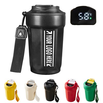 15oz Stainless Steel Coffee Mug w/ Temperature Display